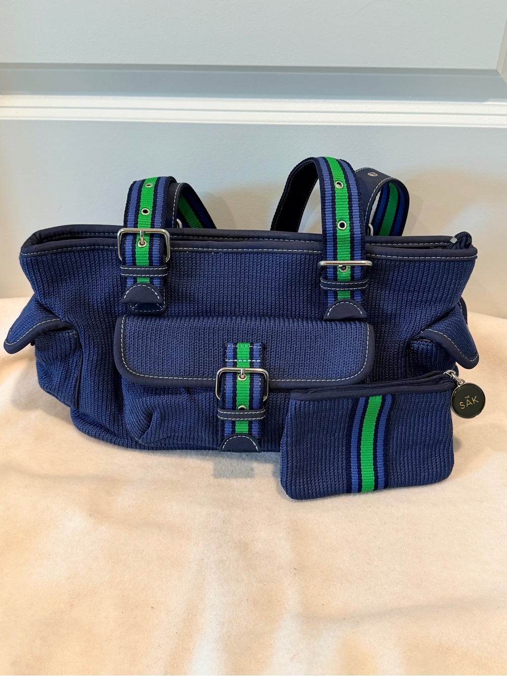 Vintage Y2K The Sak Belinda Satchel Bag Set with Matching Coin Purse Pouch